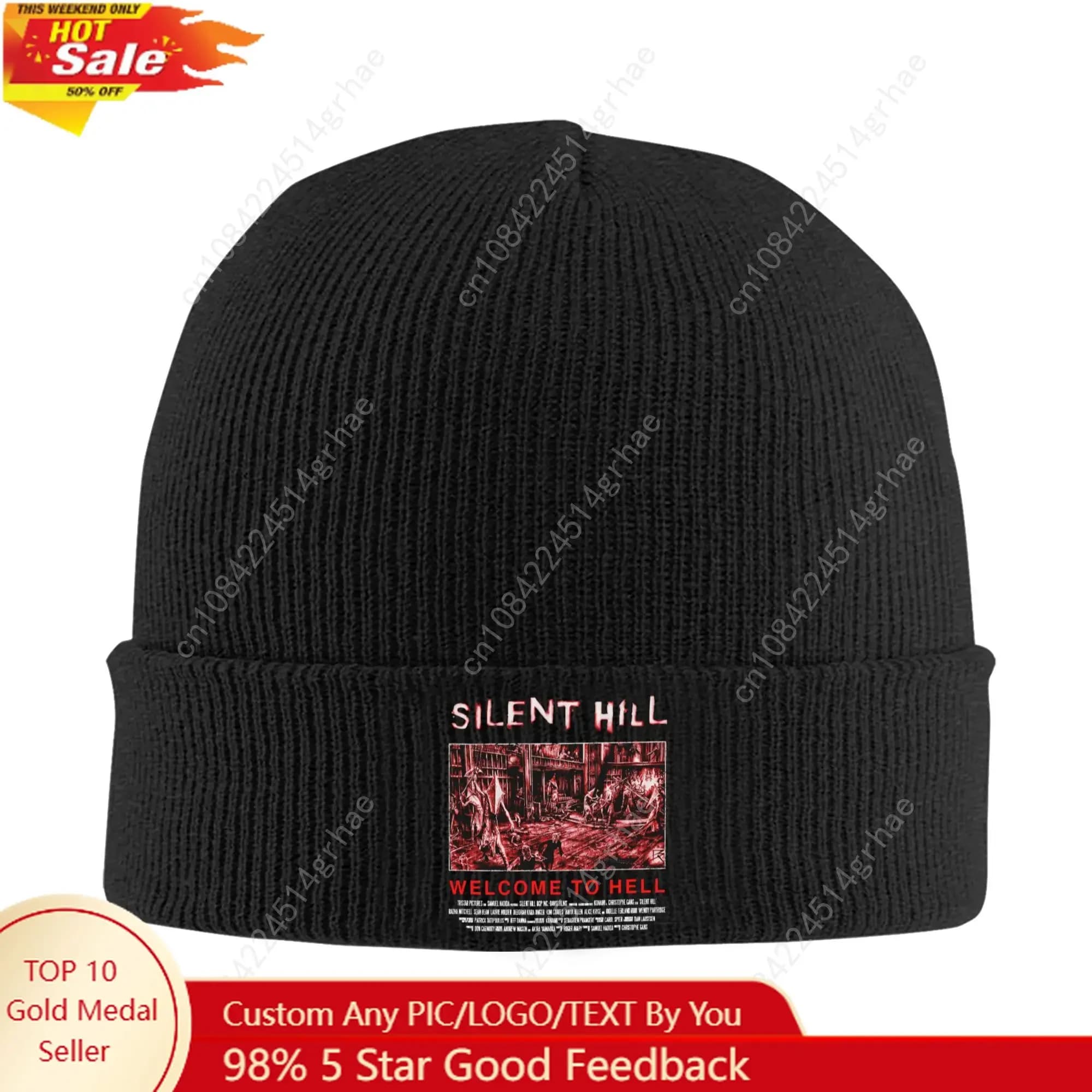 Horror Game Silent Hill Bonnet Hats Fashion Knitted Hat For Women Men Autumn Winter Warm Skullies Beanies Caps