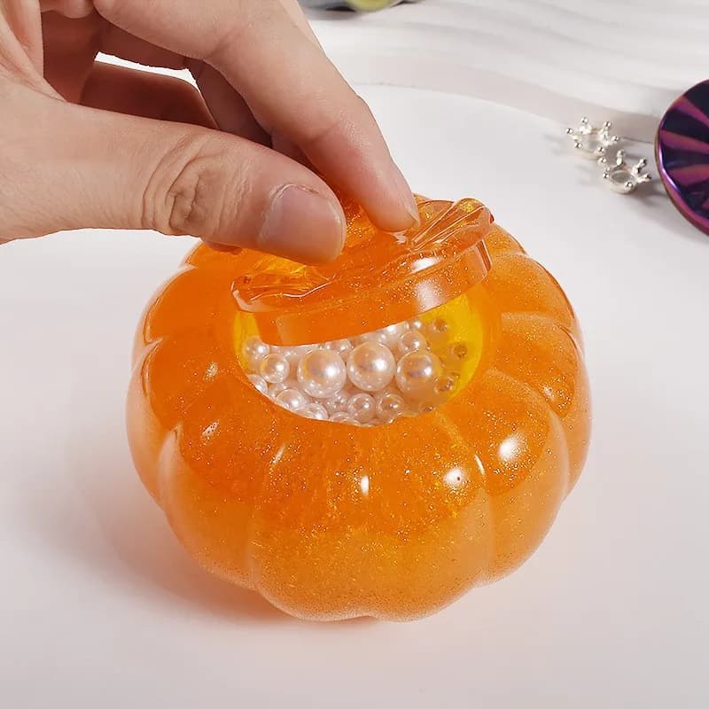 Stampo in silicone per zucca, resina di gesso, cemento, scatola di immagazzinaggio in cemento, barattolo di candela, fioriera, decorazione da giardinaggio, ornamenti per la casa