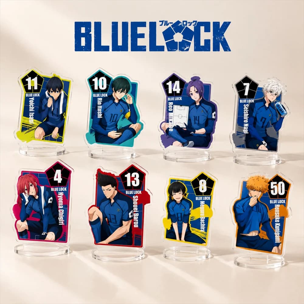 Blue Lock 10cm Acrylic Stand Figures Keychain Soccer Football Anime Desktop Tabletop Ornament Otaku Fans Collectible Gift