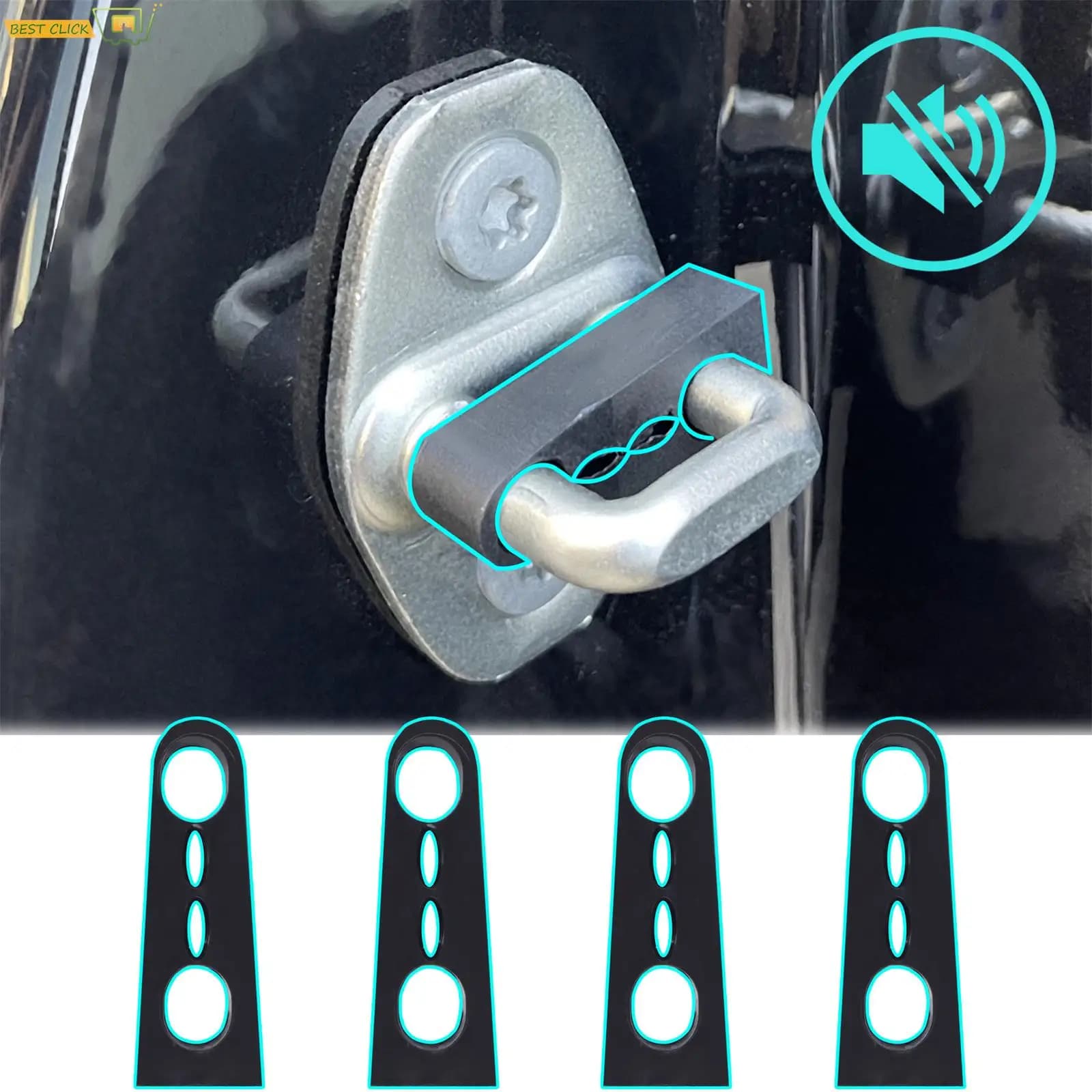 Tampone di blocco della portiera dell'auto per Benz Smart Fortwo Forfour 453 2014- 2022 sonaglio STOP Screaks insonorizzati guarnizione per non udenti ammortizzatore