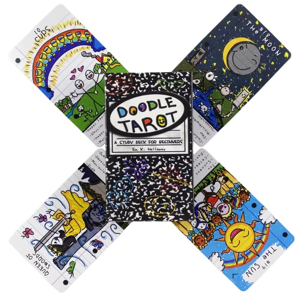 Doodle Oracle Cards Tarot P rophecy Divination Deck