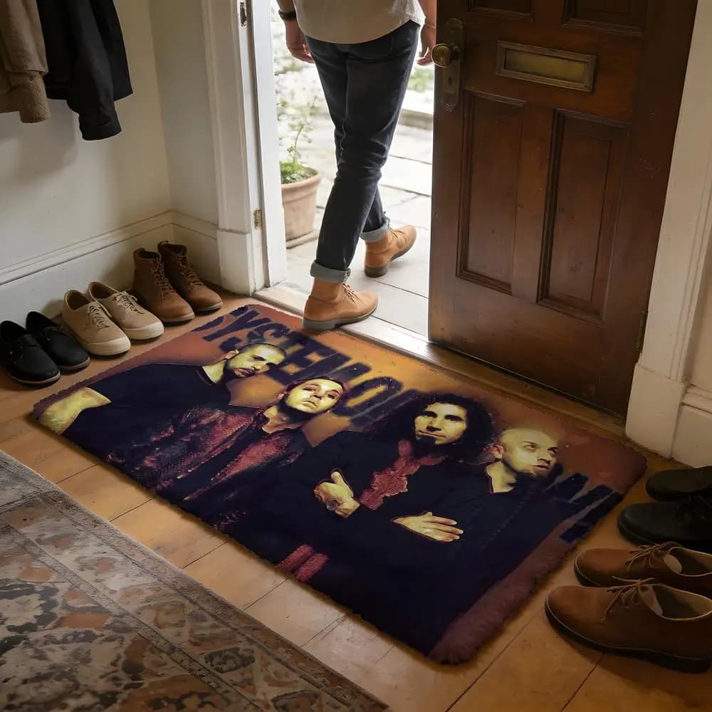 Anime Band Hot Rock SSystem Of A Down Carpet, soft pad in absorbent flannel, anti-slip carpet for home, bedroom, bathroom
