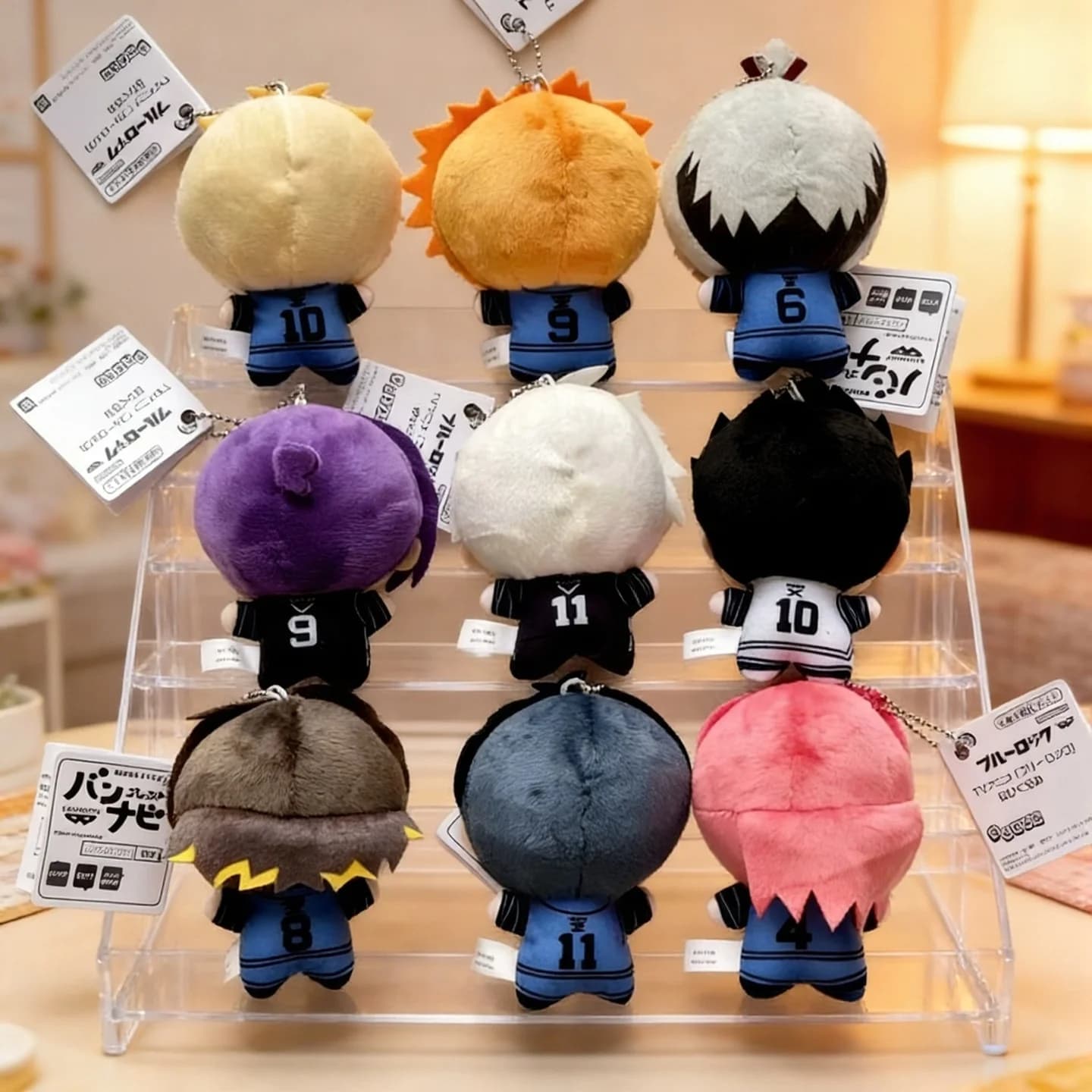 Portachiavi in peluche da 10 cm di Blue Lock Anime Game, ciondolo per zaino, regalo di compleanno creativo, statuetta/bambola