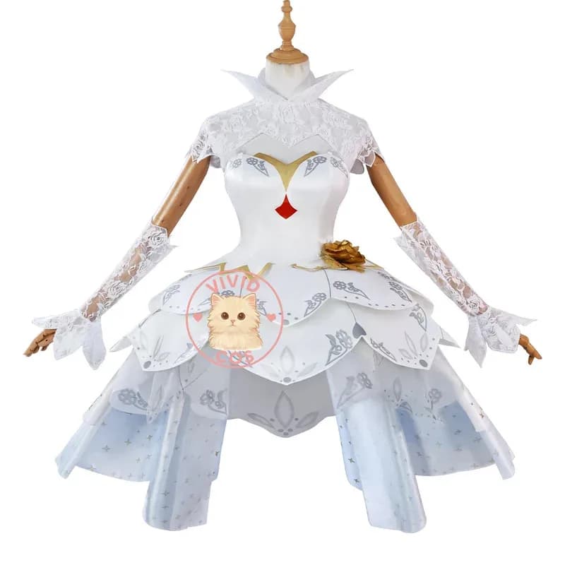 Honor Two Kings Xiao Pure Wedding Cosplay Costume Two-Dimensional Formal White Dress RPG as PGens of the Game X;2,F;5.N