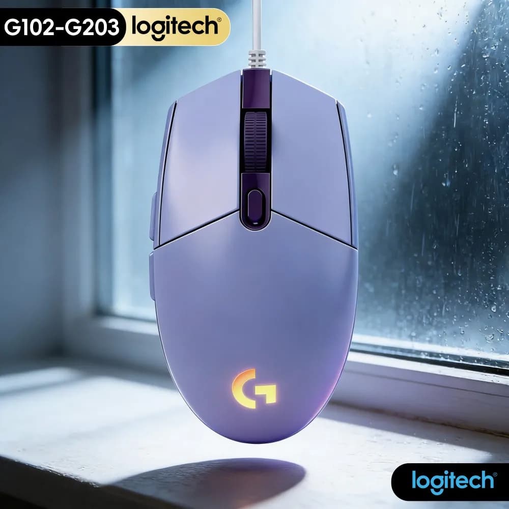 G102 Logitech G203 RGB Gaming Mouse, Prodigy Series, High Precision Tracking, Customizable Buttons, For Esports