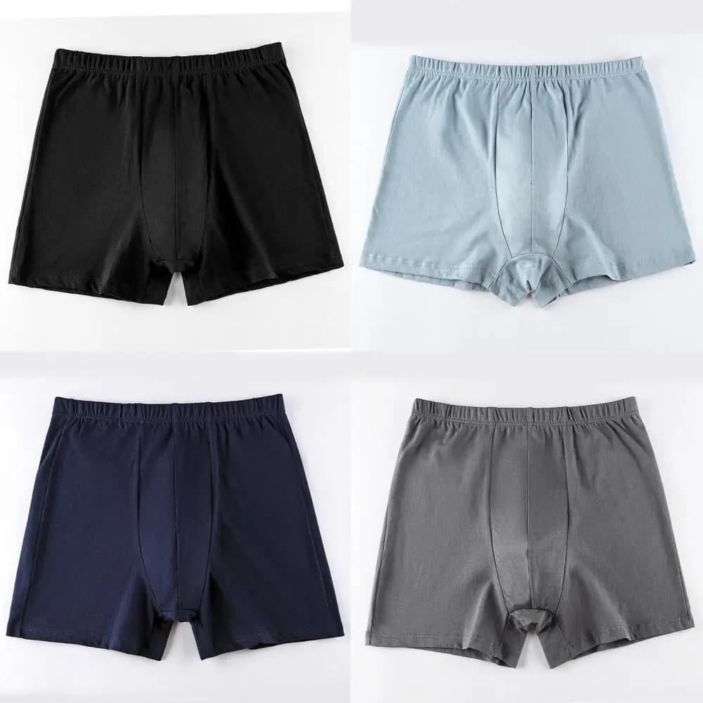 4Pcs Cotton Men Panties Underpants Mens Boxers Loose Big Plus Size Shorts For Mens Pants Male Breathable Underwear Homewear 10XL