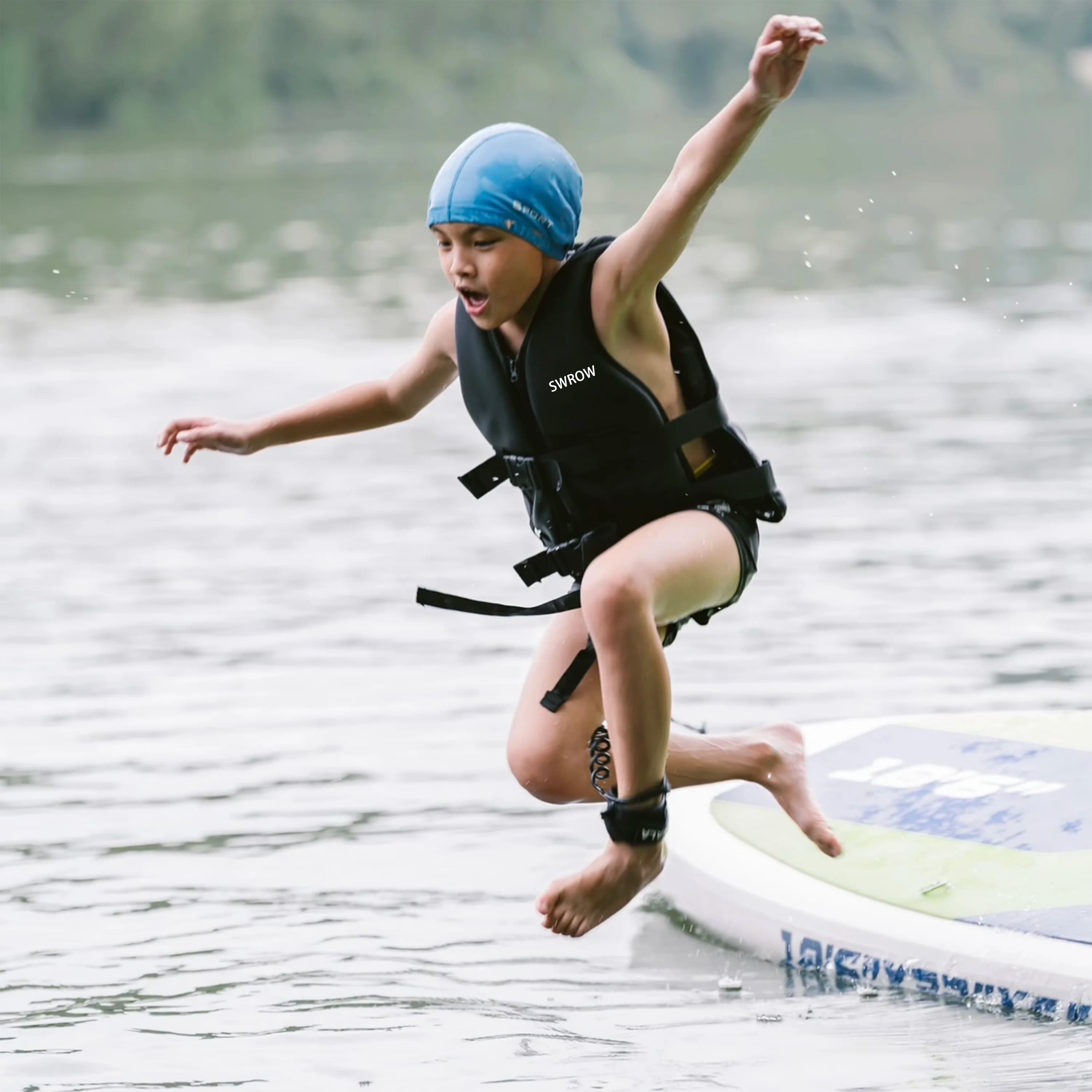 Giubbotto di Salvataggio per Bambini con Cintura Regolabile per Sport Acquatici, Canottaggio, Sci, Guida, Surf, Kayak, Nuoto