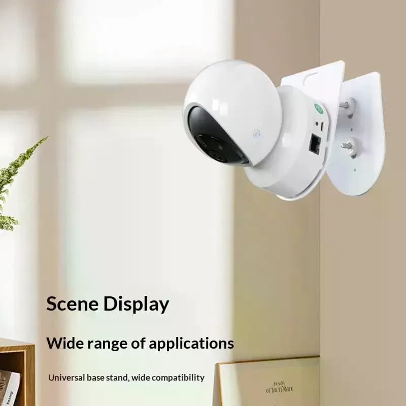 L-shaped wall camera support with adhesive base, PTZ version, for surveillance cameras.