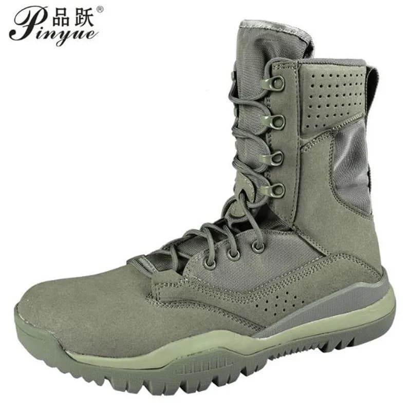 Stivali da deserto da trekking all'aperto da uomo Stivaletti da uomo leggeri e traspiranti Scarpe da giungla Scarpe da ginnastica antinfortunistiche da lavoro nel deserto da uomo 38--45
