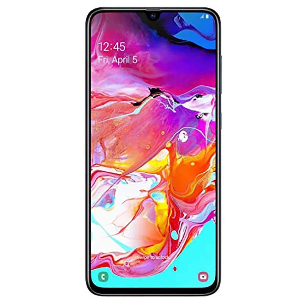 Samsung Galaxy A70 Smartphone Android, Schermo 6.7 Pollici, Dual SIM, 32MP, 4500mAh, NFC, Edizione Globale, Sblocco con Impronta Digitale