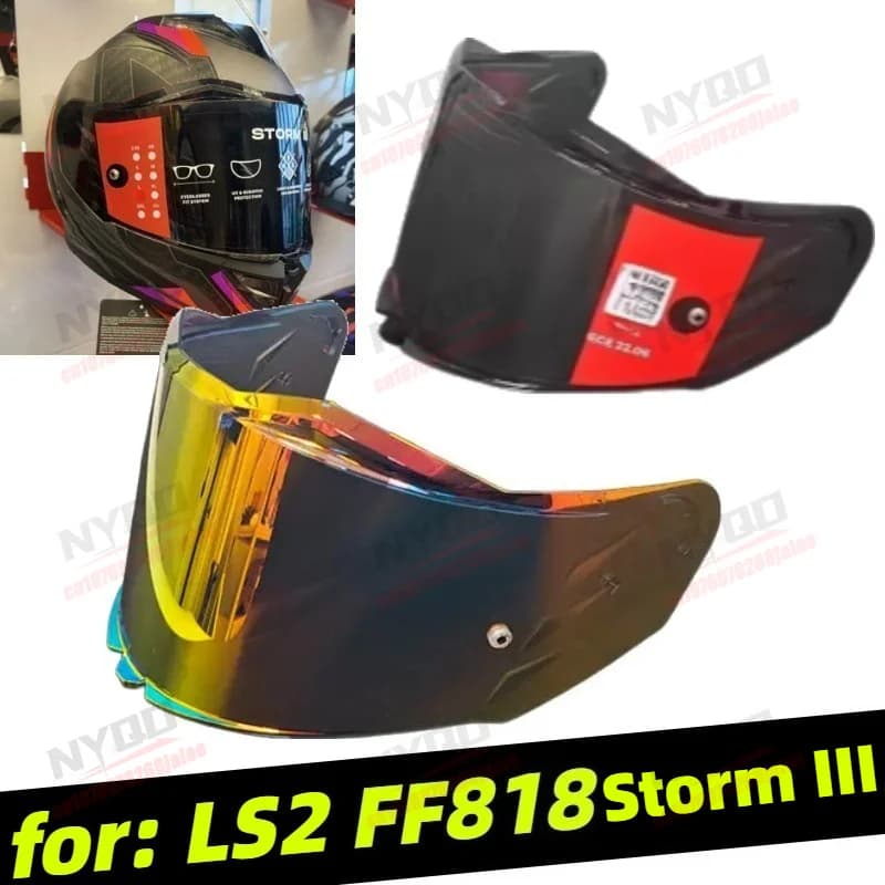 Motorcycle Helmet Sunshade High-definition Sun Protection Lens Suitable for LS2 FF818 Storm III Windshield Replacement Parts