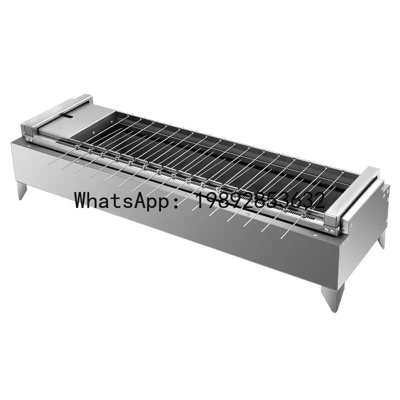 Automatic rotary charcoal grill powered by power bank, charcoal grille for folding camping, skewer stove