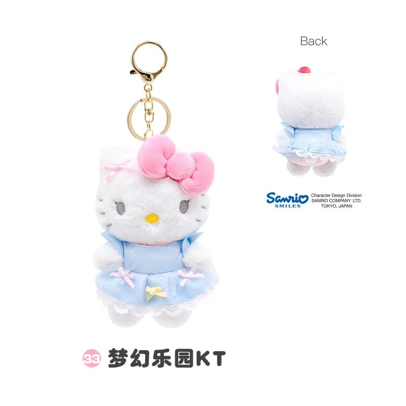 Genuino Sanrio Hello Kitty Ragazza carina Portachiavi Borsa da scuola per auto Ciondolo Bambini Peluche Portachiavi Peluche Compleanno Regalo di Natale