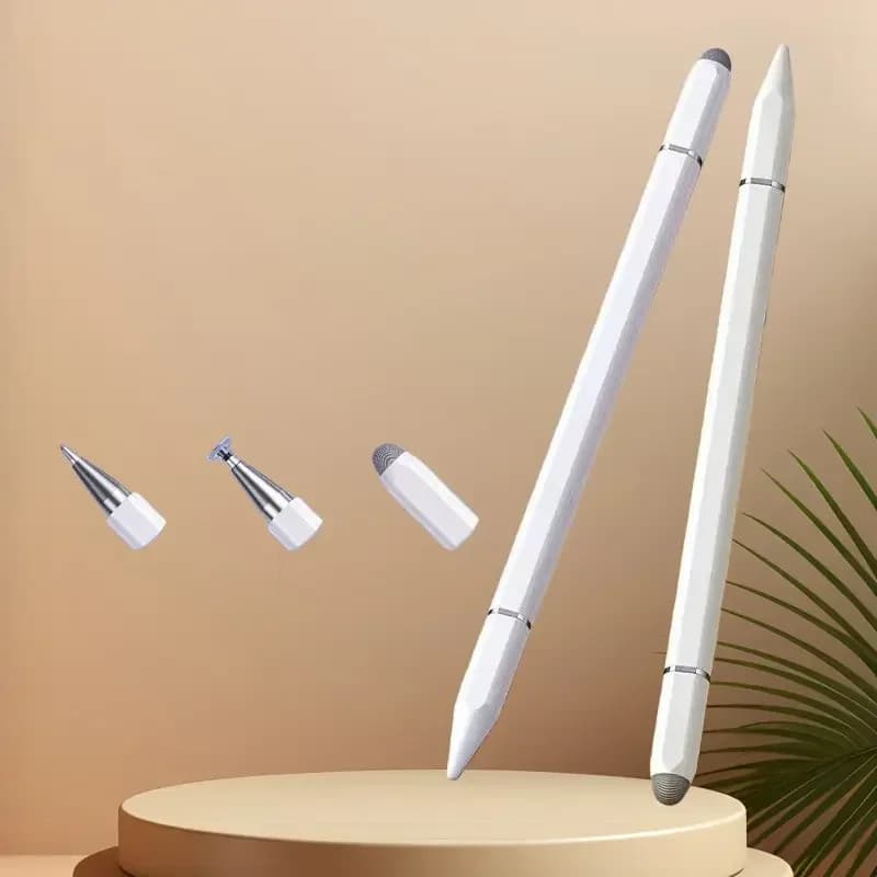 Penna Stilo Multifunzione 3-in-1, Penna Touchscreen Portatile per iPad, Telefoni Android e Tablet