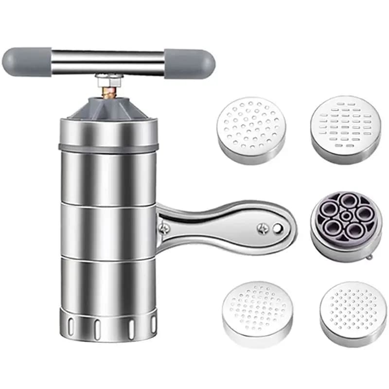 Macchina per Fare la Pasta VEHO, Pressa Manuale per Noodles in Acciaio Inox, Stampo per Pasta