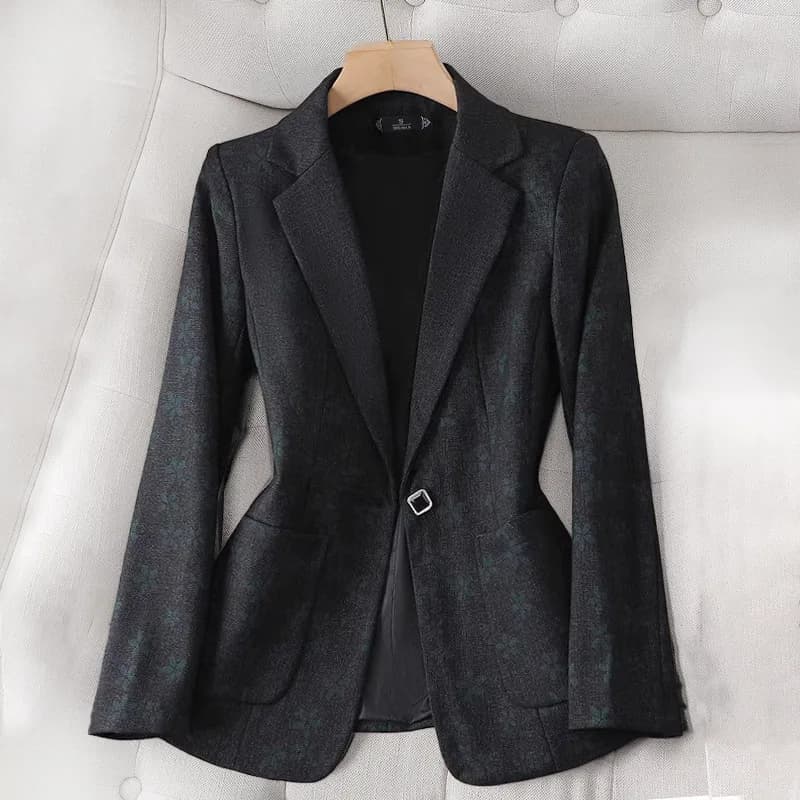 2026 Fashion Pink Plaid Blazer Women's Small Suit Jacket Single-button Autumn Winter Casual Tops Office Lady Slim Short Coats