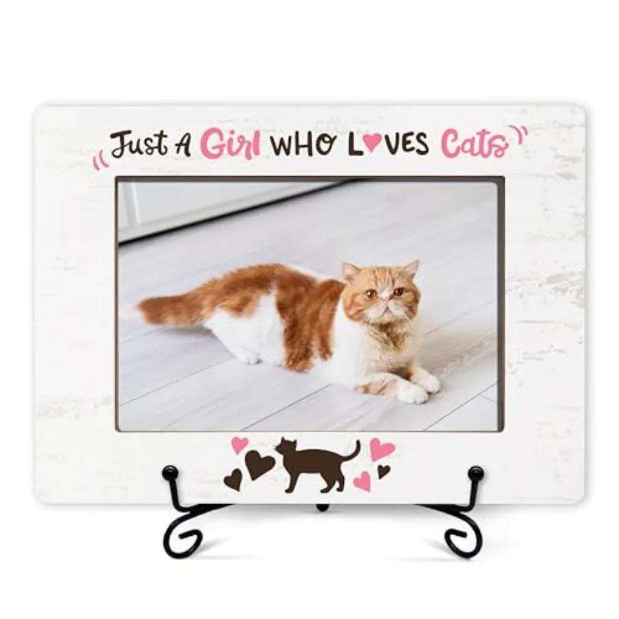 Cat Photo Frame For Girls, Funny Gifts For Birthday Christmas Thanksgiving, Picture Frme Gifts For Ct Lovers, Cat Themed Gifts