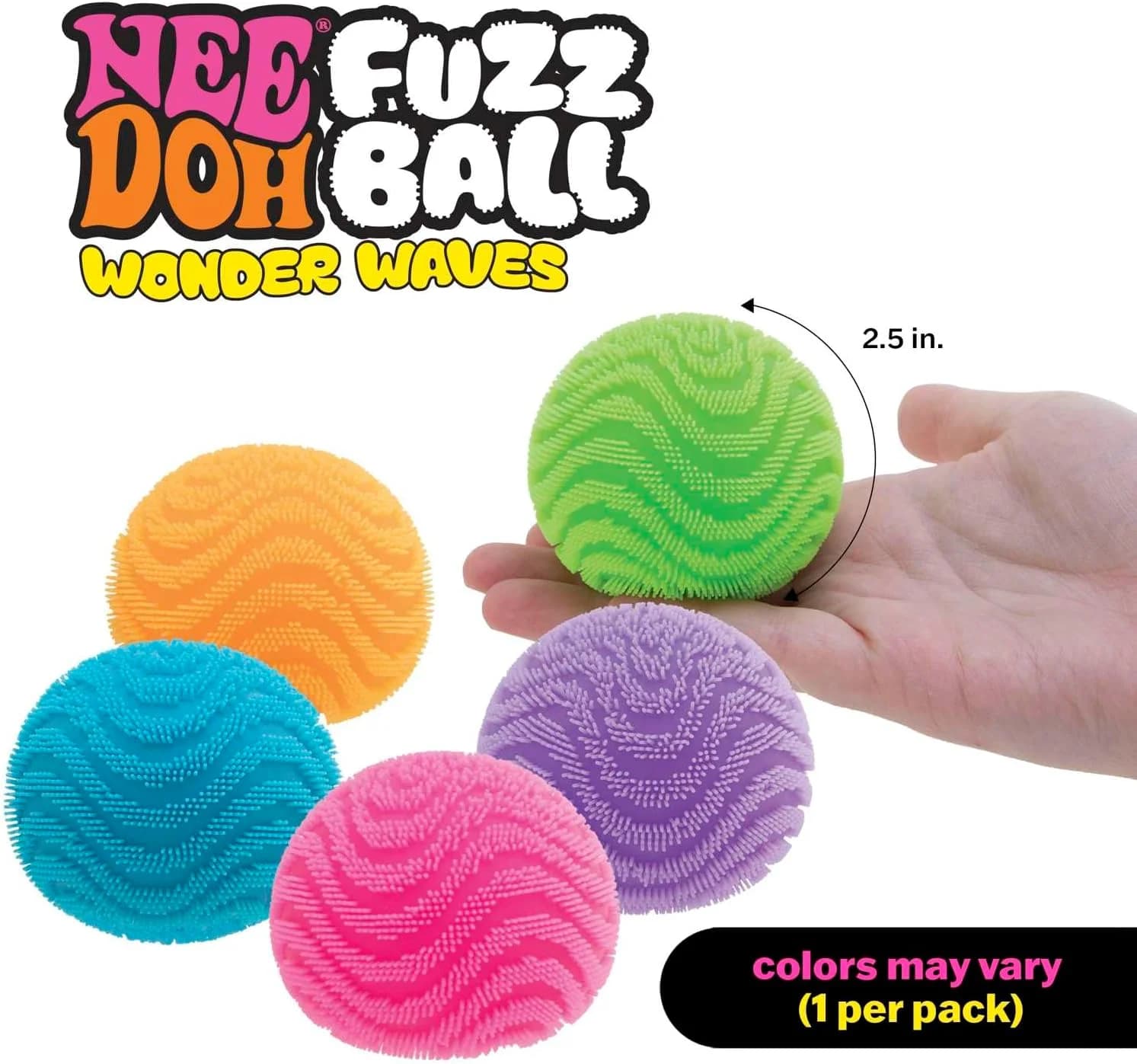 2026 Nee Doh Fuzz Ball Wonder Waves Giocattolo Sensoriale Antistress Testurizzato per Adulti e Bambini