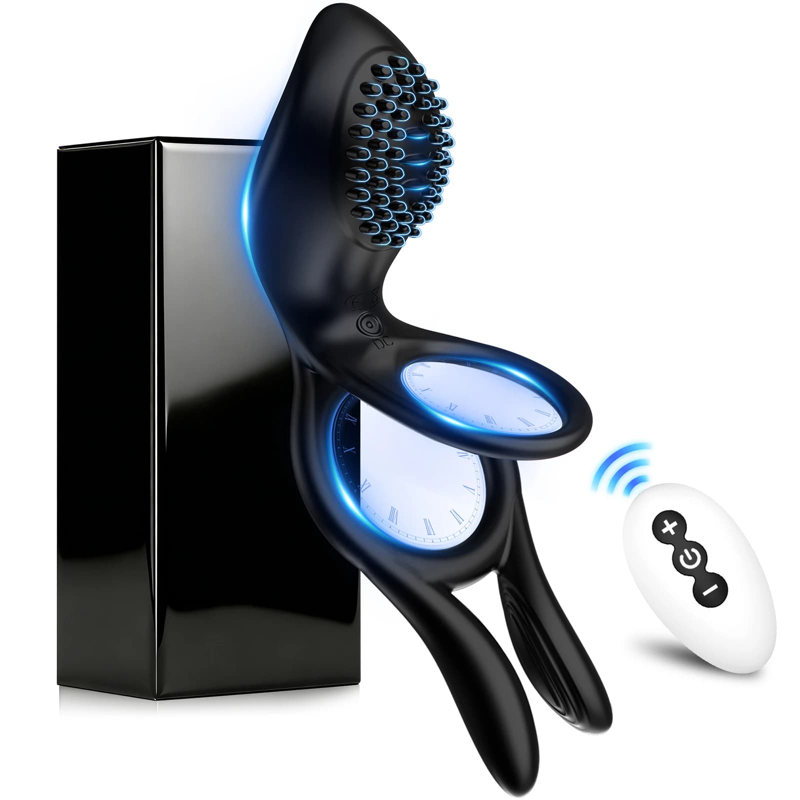 Remote Control 10 Vibrating Cock Ring Male Sex Toy Double Penis Ring Cock Delay Ring Adult Sex Toys for Couples Fun Games