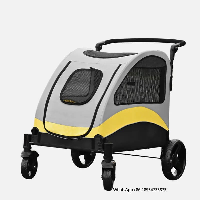 Carrello per cani pieghevole per cani di lusso all'aperto da viaggio per passeggino per animali domestici di grandi dimensioni all'ingrosso