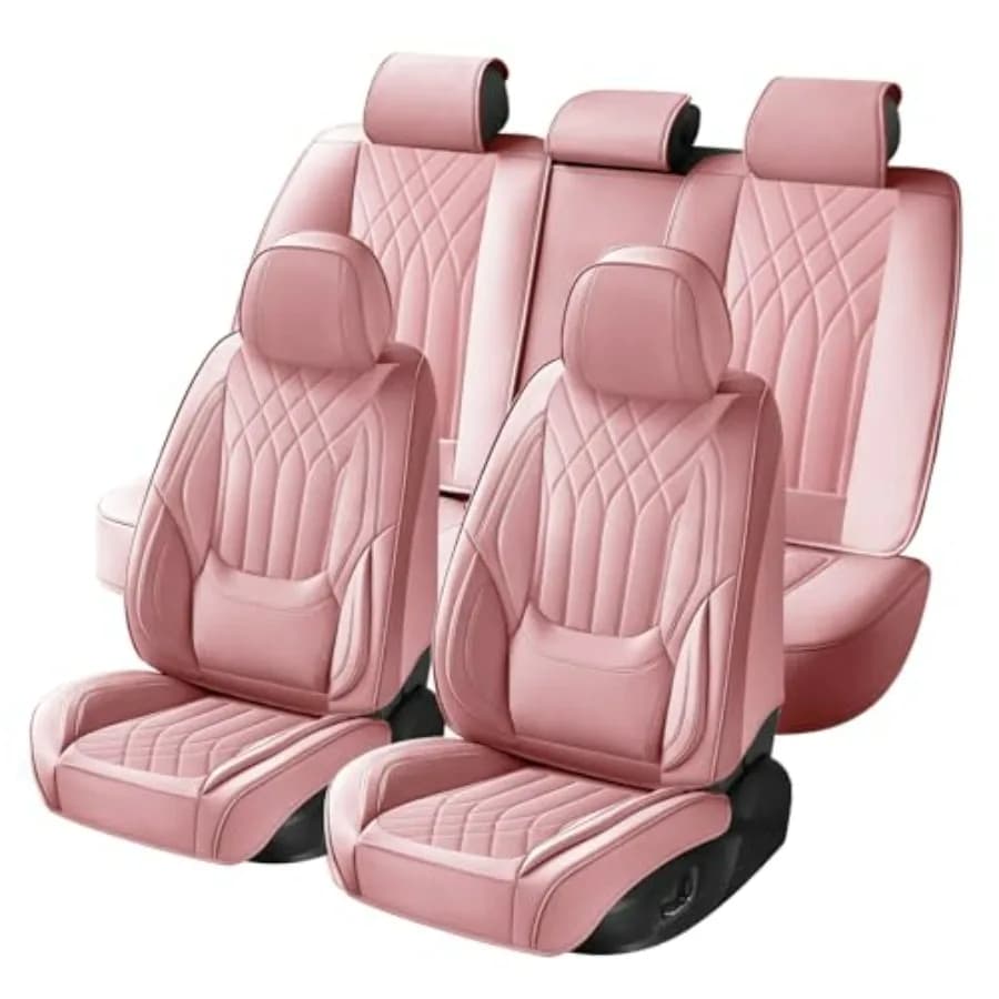 Complete Set Car Seat Covers, Luxury Leather Universal Protector for Most Cars, SUVs and Pick-up