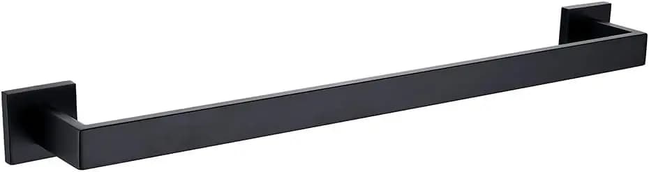 Portasciugamani in Acciaio Inox Nero da 23,6 Pollici, Resistente Supporto a Parete per Bagno e Cucina con Viti, Finitura Opaca