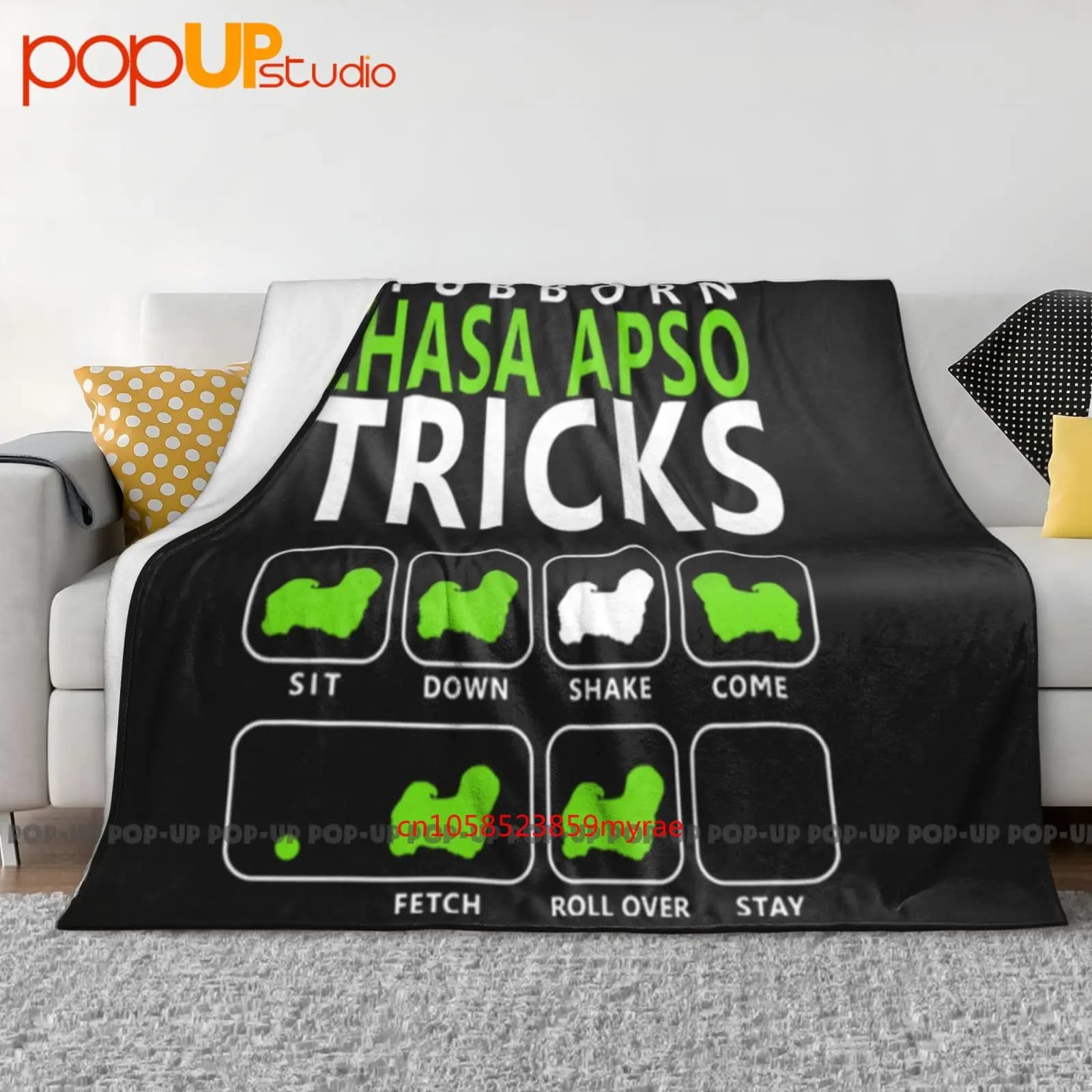 Lhasa Apso Trucchi Teimosi Sit Down Shake Come Fetch Coperta ultra morbida Trapunta Copridivano invernale Copriletto