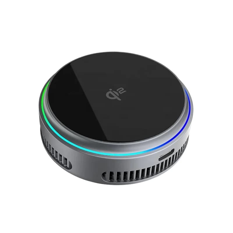 Caricabatterie wireless magnetico Qi2 da 15 W con radiatore di raffreddamento e luce RGB commutabile per smartphone Dispositivo di raffreddamento del telefono per giochi