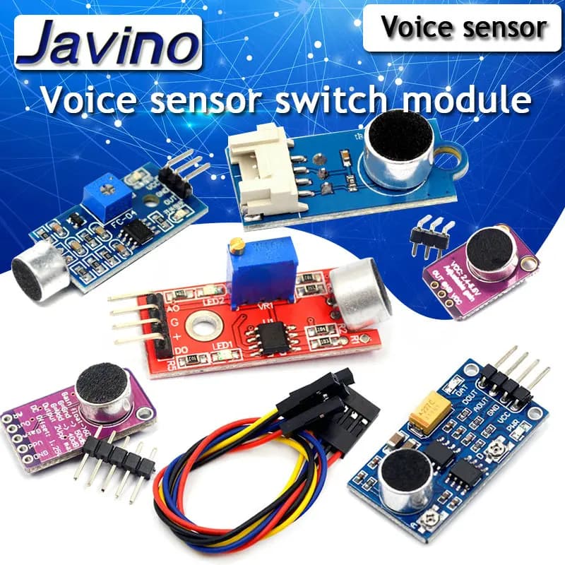 Modulo Sensore di Suono, Interruttore con Rilevamento Vocale, Microfono Amplificatore, Kit Fai-da-Te per Arduino