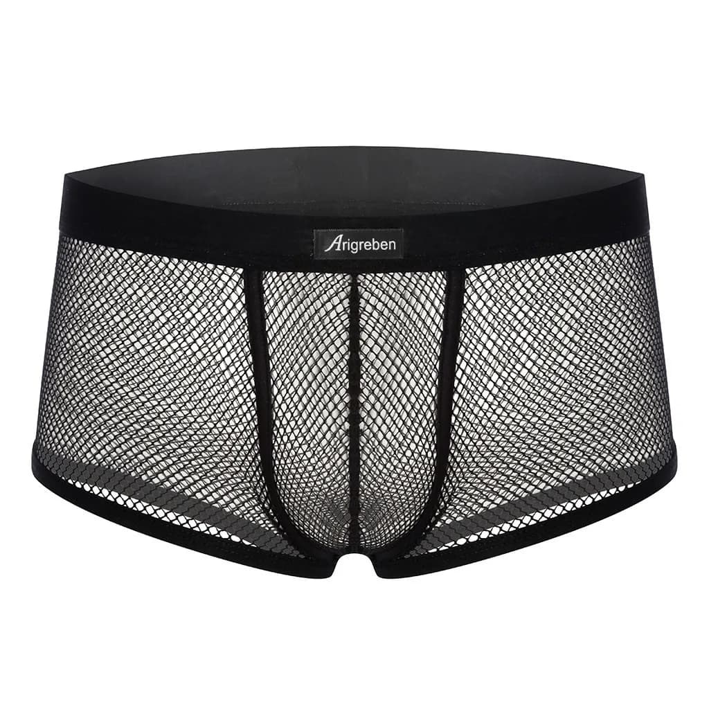 Underwear Men's Boxers Breathable Mesh Hollow Boxer Shorts Sexy Underwear Panties Transparent Men Boxers Underpants