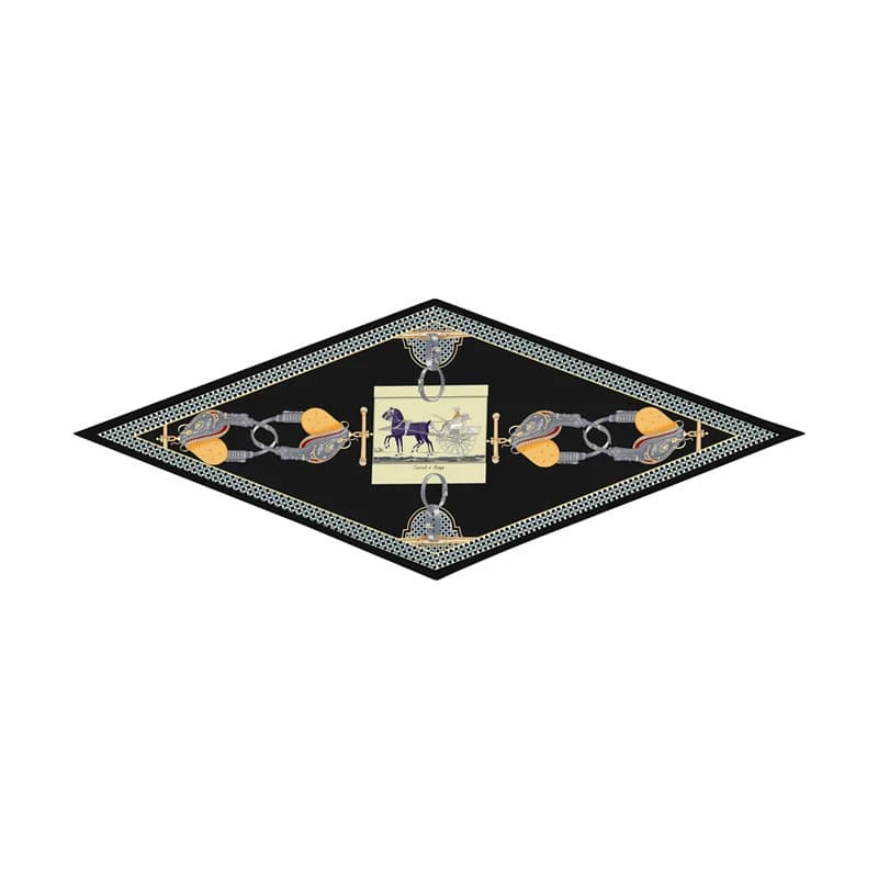 Sciarpa di diamanti sella di cavallo stampa sciarpe di seta di marca avvolge le donne fascia di lusso Bandana Lady Hijabs foulard scialli da collo