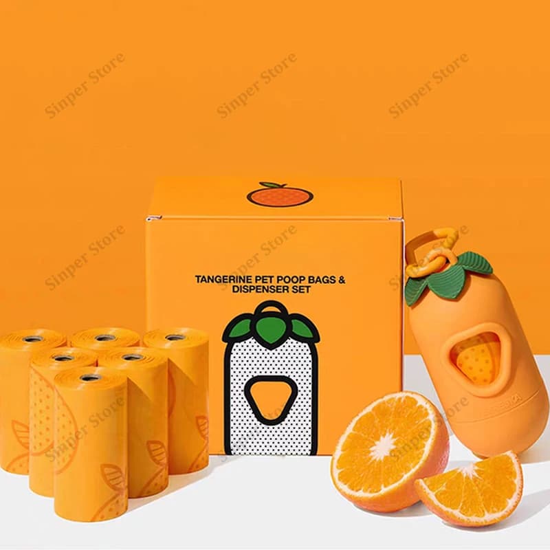 Supporto per sacca per cacca di cane per guinzaglio Dispenser per sacchetti di rifiuti per cani con anello elastico Supporti in plastica leggeri e protettivi per cani da compagnia