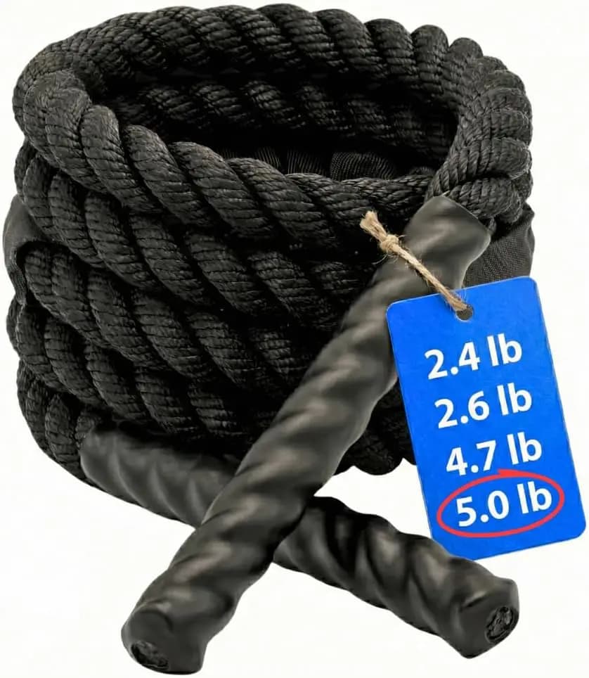 Corda per Saltare con Pesi per Uomini e Donne - Attrezzo Fitness per Adulti, Allenamento di Forza e Cardio per Perdita di Peso, da 1 kg a 2,3 kg