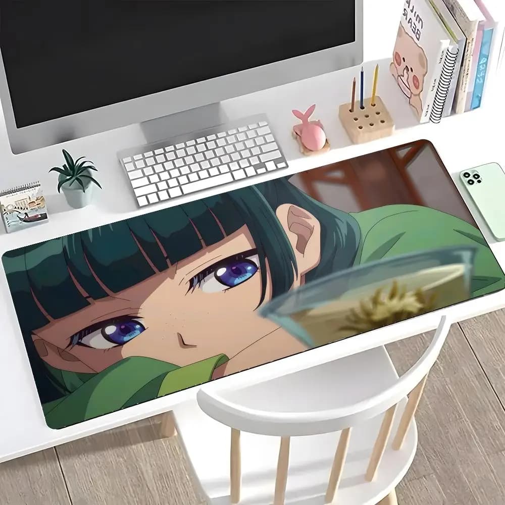 Tappetino per mouse Anime The A-apothecary Diaries, grande, per gaming, con bordi rinforzati, spesso, per tastiera e scrivania