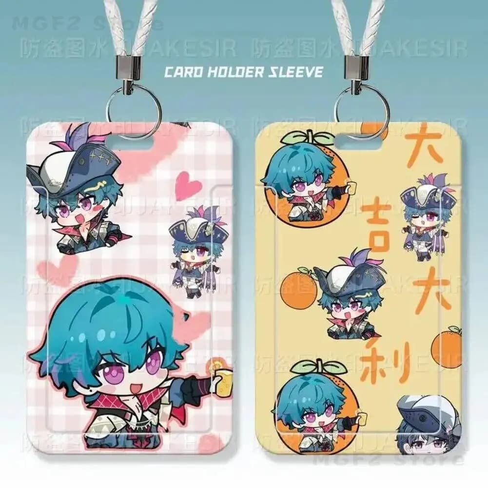 Portachiavi con Porta Badge a Tema Wuthering Waves Anime 2026, Cordino e Anelli Portachiavi, Regalo Giapponese