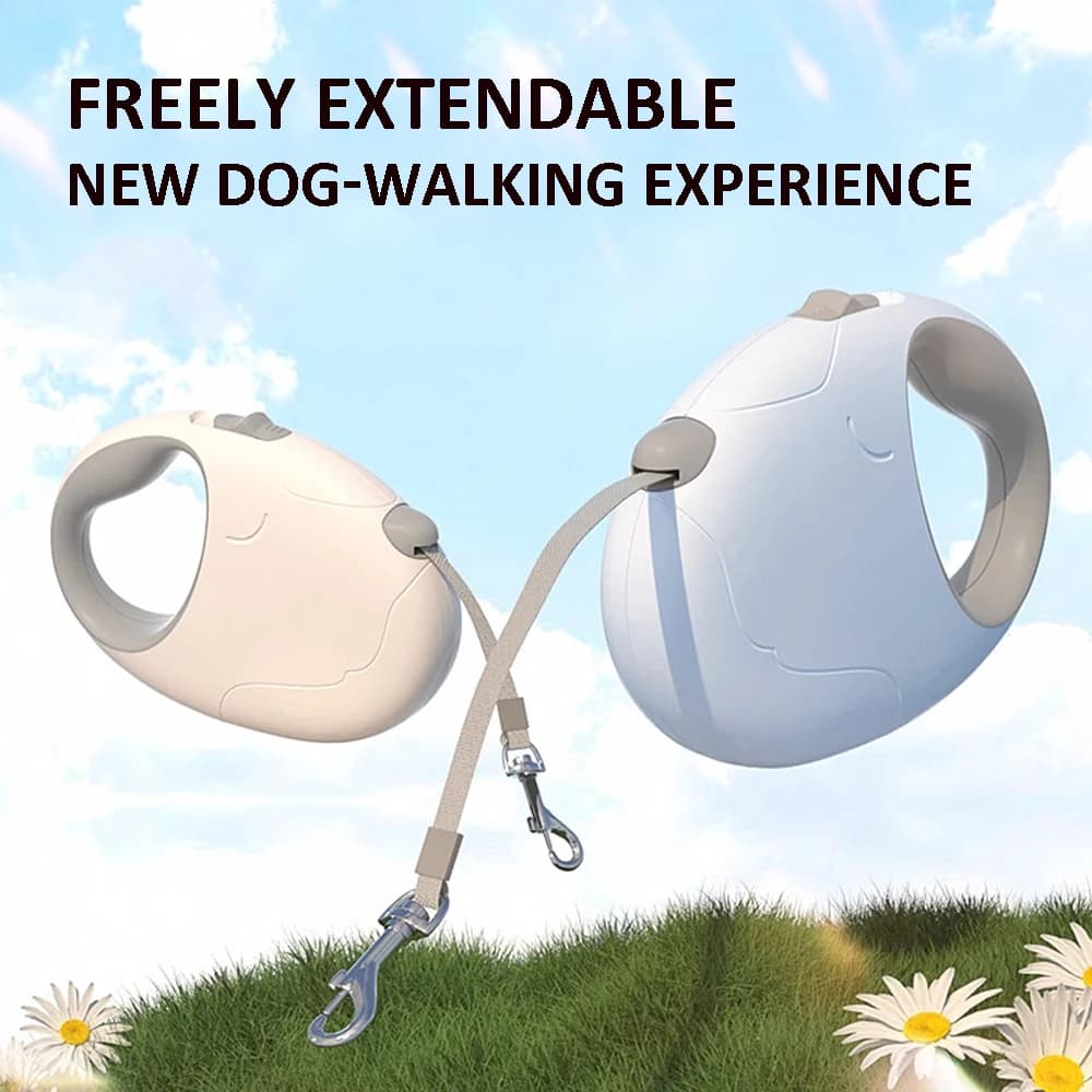 Guinzaglio per Cani 3M/5M in Nylon Resistente, Retrattile e Regolabile, per Passeggiate con Cuccioli e Gatti, Accessori per Cani Piccoli e Grandi