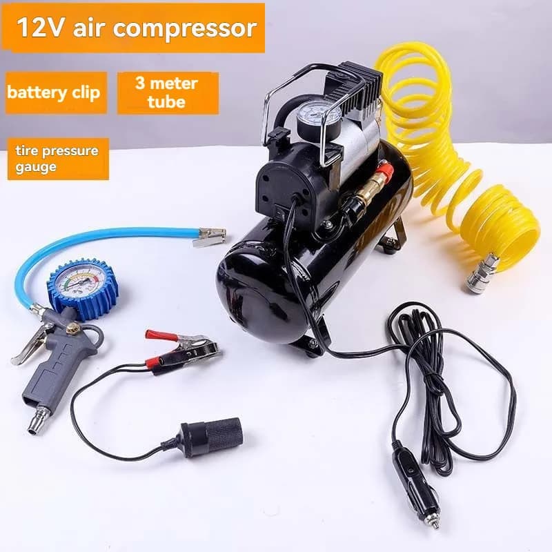 Pompa d'aria montata su auto 12V/220V 2.5L/4L gonfiatore di pneumatici portatile pompa d'aria per moto elettrica piccolo compressore d'aria
