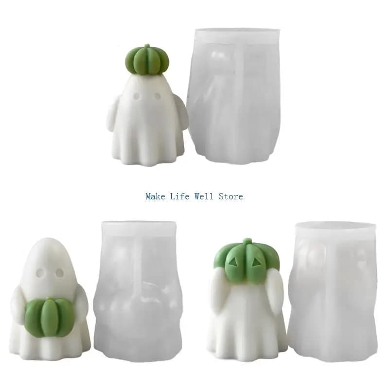 Halloween Ghostly Molds for Candle Soap Home Decoration Epoxy Resin Craft