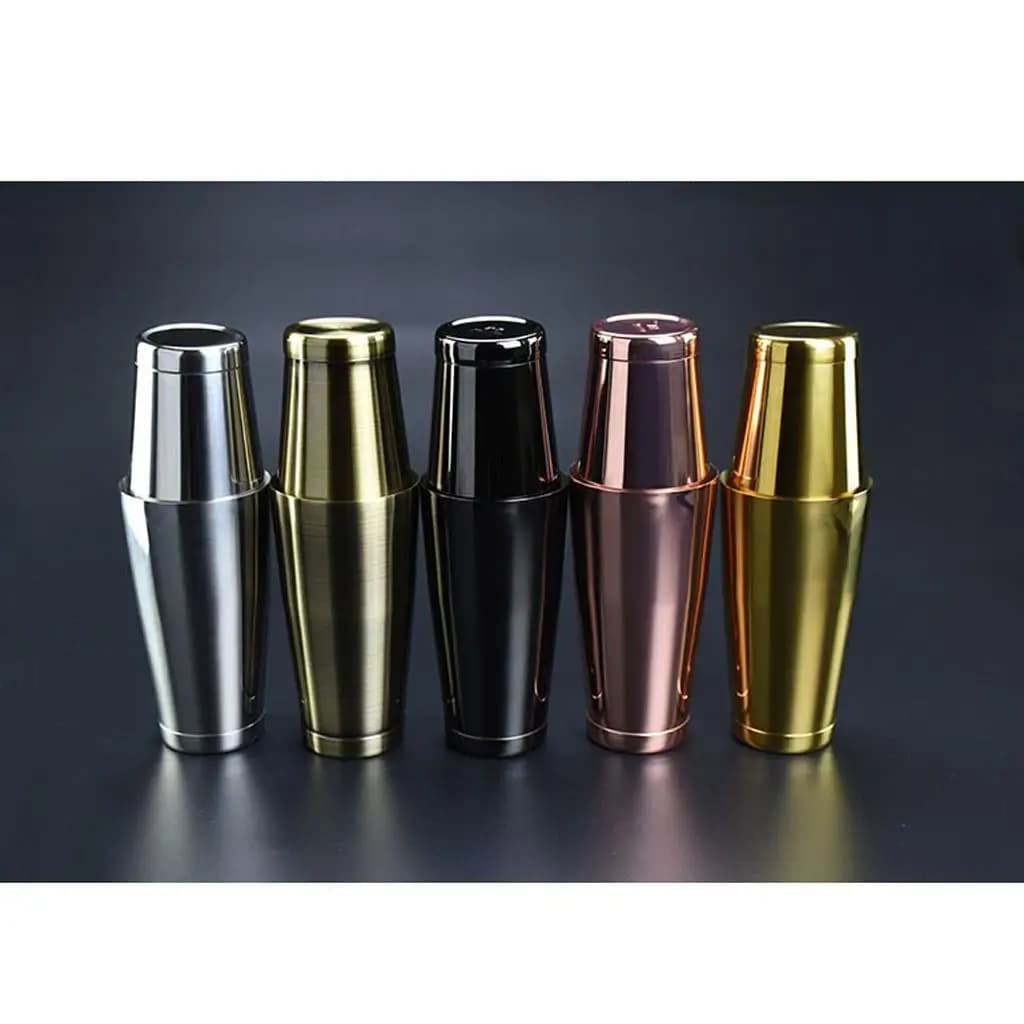 Stainless Steel Tin Bar Shaker Set Boston Shaker Professional Mixing Cup for Cocktail Drinks in Bar