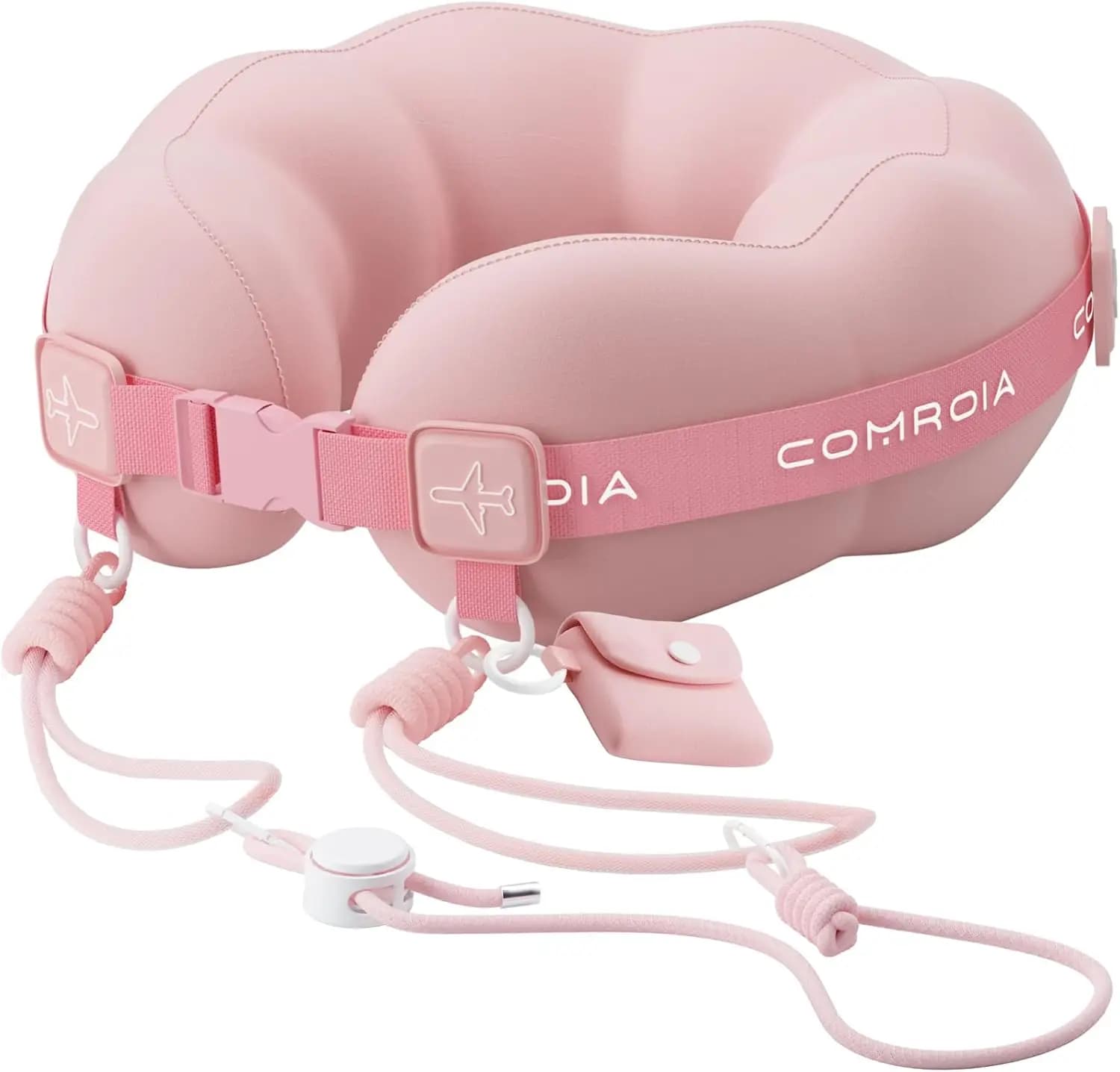 Cuscino da Viaggio per il Collo in Memory Foam con Supporto a 360 Gradi ° Supporto, fodera lavabile e tracolla per i viaggi aerei