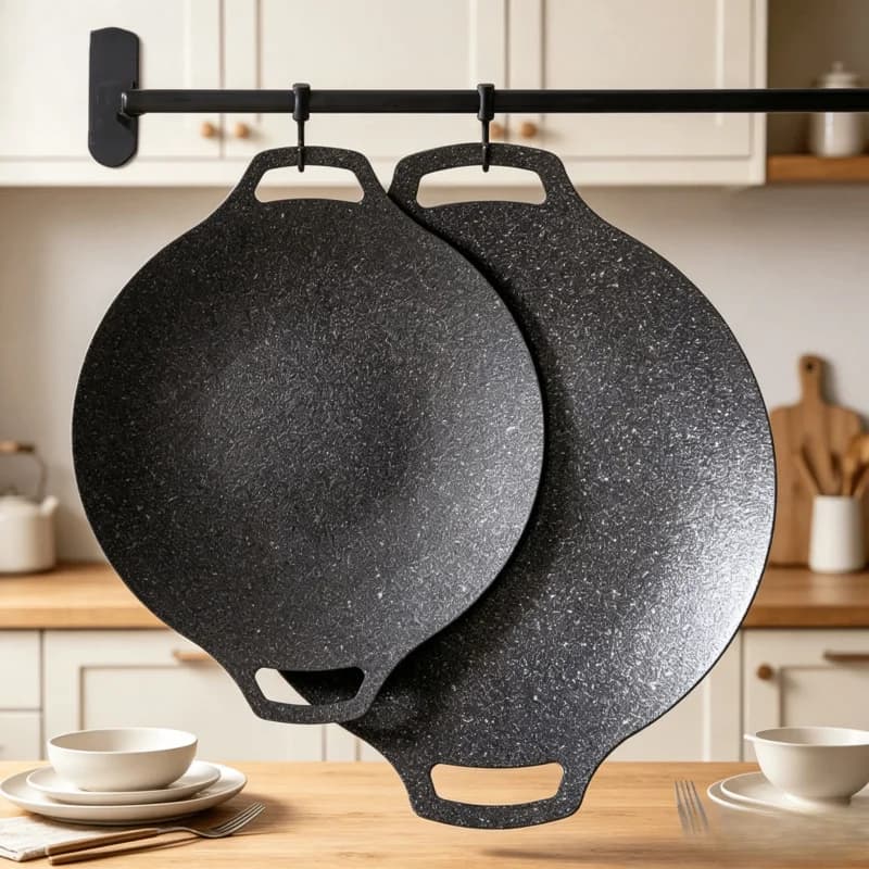 Portable Nonstick Frying Pan Outdoor Camping Cookware Multi Purpose Baking Pan For Induction Cooker Home Use