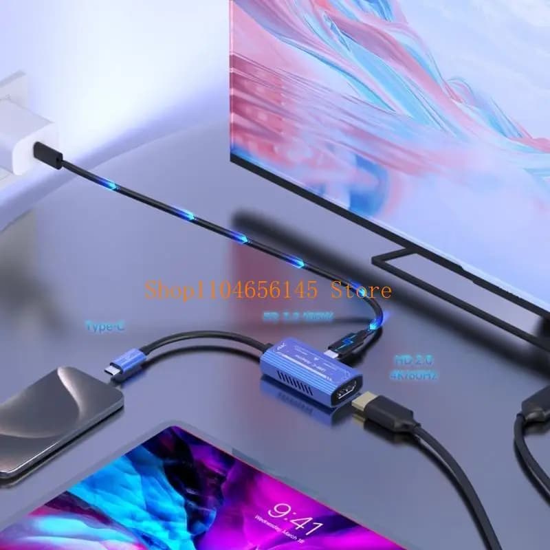 Soluzione ricarica per alimentatore compatibile con dispositivi multipli USB C/HD2.0 per occhiali AR