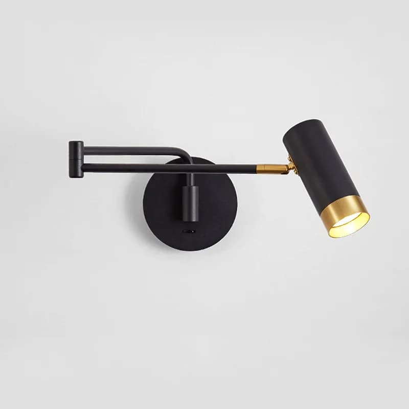 Lampada da parete telescopica moderna per interni, altalena regolabile, braccio lungo, lampade da parete a LED, illuminazione interna da comodino, applique decorative