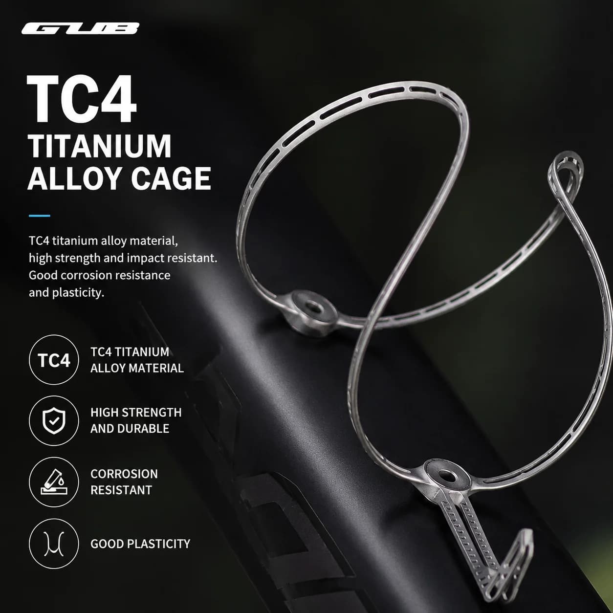 3D Printed Titanium Alloy Bottle Cage Ultralight Bicycle Water Bottle Holder for Road Bike Cycling