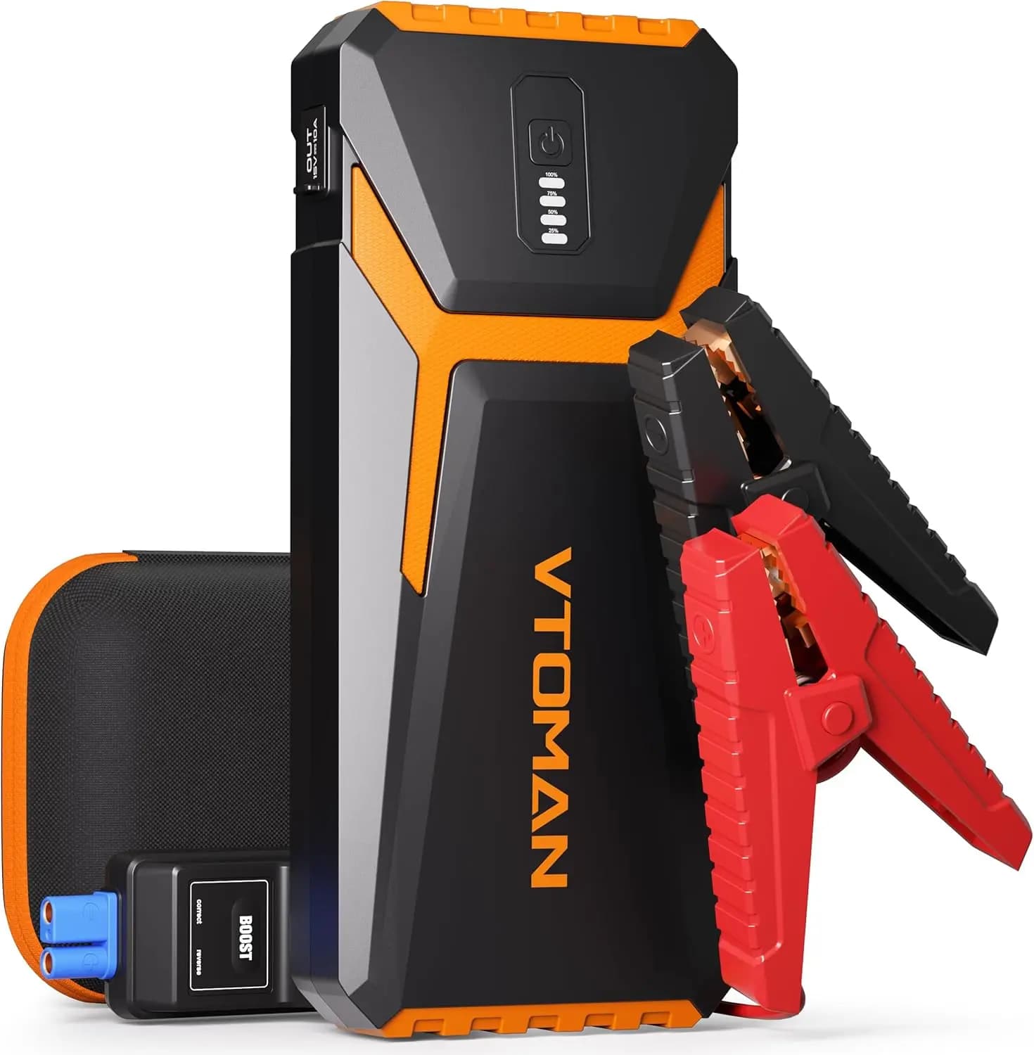 Avviatore di Emergenza 4500A per Auto, Camion, Barche - Batteria al Litio 12V con Ricarica Rapida Type-C e Luci LED