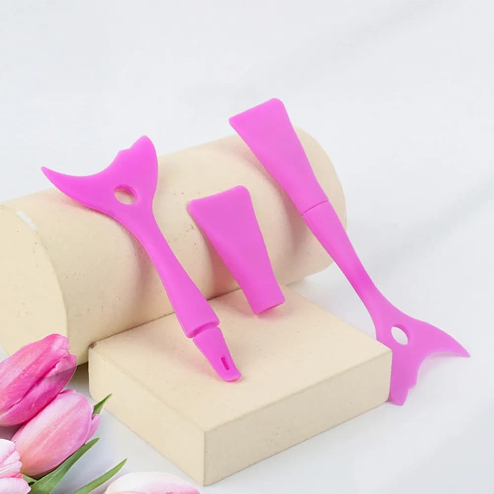 Set di 3 Applicatori in Silicone per Mascara con Ampio Arco Protettivo per Ciglia, per un Trucco Senza Sforzo di Eyeliner e Ombretto, Riutilizzabili