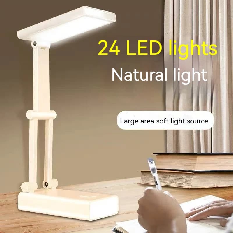 Lampada da scrivania a LED Mini lampada da tavolo pieghevole Lampada a LED ricaricabile USB Lampada da lettura protettiva per protezione degli occhi per Studing & Office