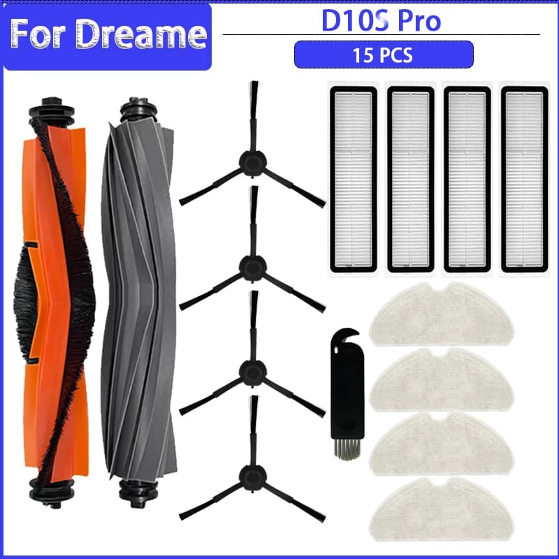 Main Side Brush HEPA Filter Mop For Dreame D9 Max Gen 2, Dreame D10s Pro, D10s, Dreame F10 Robot Vacuum Cleaner Spare Parts