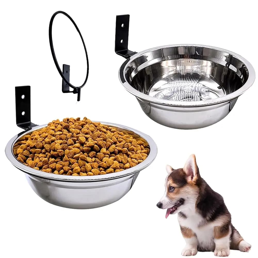 Ciotole per Cani Montate - 2 * 16 Oz, Ciotole Rialzate in Acciaio Inossidabile Regolabili in Altezza per Cibo e Acqua, Alimentazione Confortevole per Animali Domestici