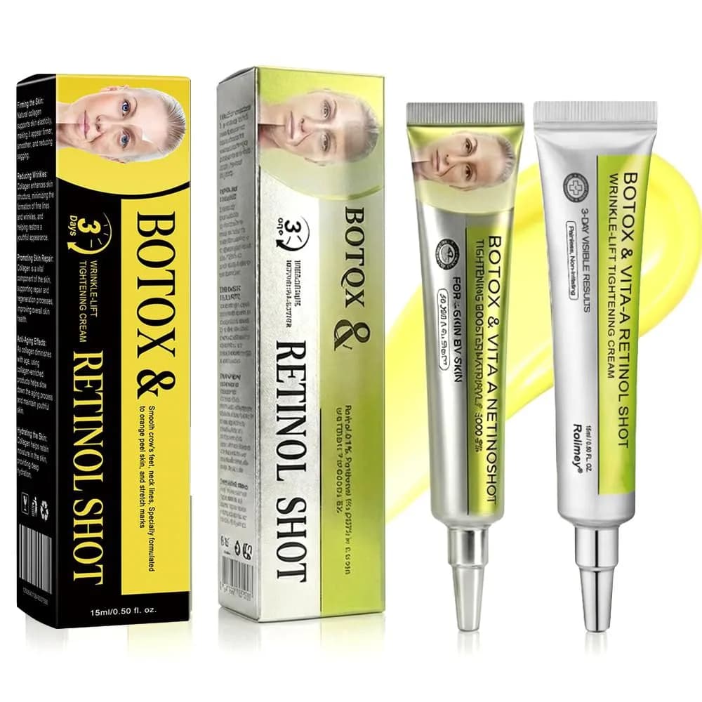 Crema Contorno Occhi al Retinolo Vita-A, Booster Antirughe, Rassodante, Illuminante e Idratante, Crema Notte per Pelle Secca e Sensibile, Ideale per l'Inverno